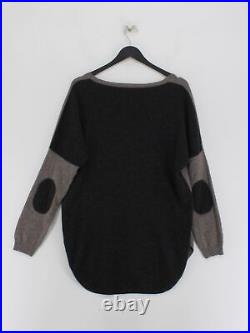 Cashmere & Cotton Women's Jumper M Brown 100% Cashmere Round Neck Pullover