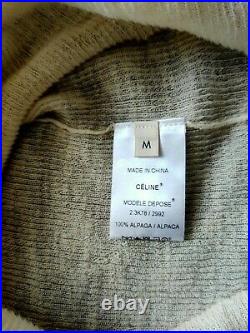 Celine Alpaca Creme Knit Roll Neck Sweater Size S