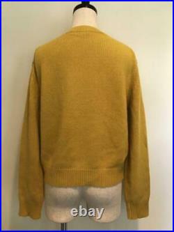 Celine Cashmere Cotton Knit Sweater Phoebe Philo Yellow Size M