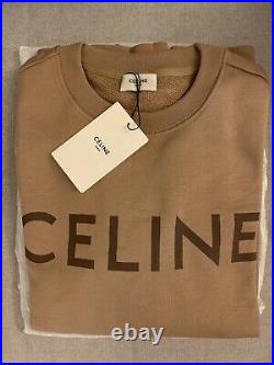 Celine Sweatshirt With Logo Print Cotton Size M