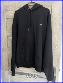 Celine Triomphe Logo Embroidered Men Women Black Hoodie Sweater Cotton Size M