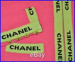 Chanel 95c Iconic Logo Cashmere Cardigan Sweater Jacket, 40/42, Collector's Piece