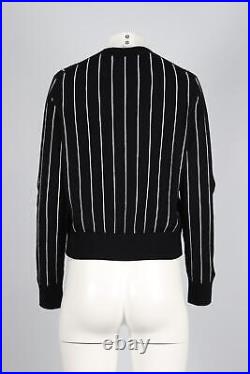 Chanel Black And White 2023 Cashmere Sweater Fr 38 Uk 10