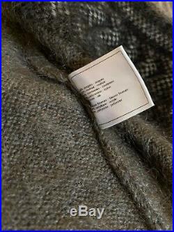 Chanel Zip Knit Mohair Angora Cashmere Cardigan Sweater Brown White 42 Medium
