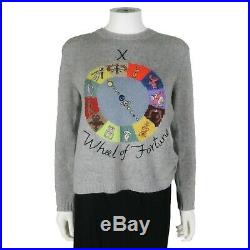 Christian Dior Cashmere Sweater Gray Wheel of Fortune Motherpeace US 8 40
