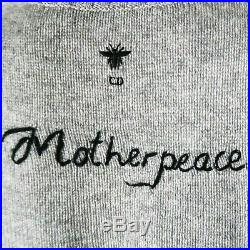 Christian Dior Cashmere Sweater Gray Wheel of Fortune Motherpeace US 8 40