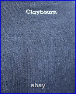 Claybourn Crew Neck Knitted Sweater Wool Blend Pullover in Navy or White