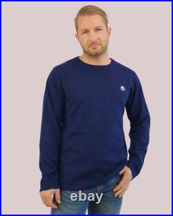 Claybourn Crew Neck Knitted Sweater Wool Blend Pullover in Navy or White
