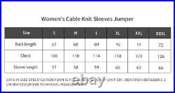 Claybourn Women's Cable Knit Sleeves Jumper, Womens Knitwear, Sweater Women