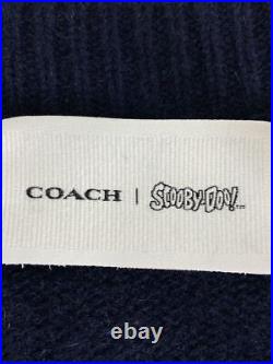 Coach knit sweater thick medium wool Navy Used