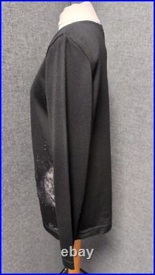 Colb Italy Knitted Cardigan Black UK M /12 EU 50 RRP £309 LN141 WW 13