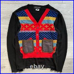 Comme Des Garcons Homme Plus Rare AD2009 Illusion Cardigan Sweater Size M
