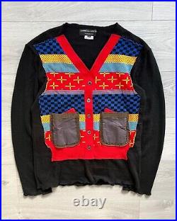 Comme Des Garcons Homme Plus Rare AD2009 Illusion Cardigan Sweater Size M