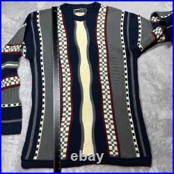 Coogi Australia Sweater Knitwear Striped Patterned Pullover Sweater Medium READ