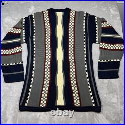 Coogi Australia Sweater Knitwear Striped Patterned Pullover Sweater Medium READ