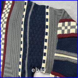 Coogi Australia Sweater Knitwear Striped Patterned Pullover Sweater Medium READ