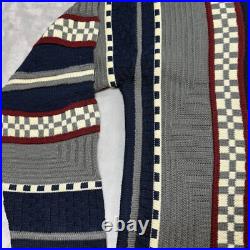 Coogi Australia Sweater Knitwear Striped Patterned Pullover Sweater Medium READ