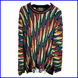 Coogi Australia Sweater Vintage Adults Medium Multicoloured 3D Knit Jumper