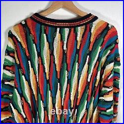 Coogi Australia Sweater Vintage Adults Medium Multicoloured 3D Knit Jumper