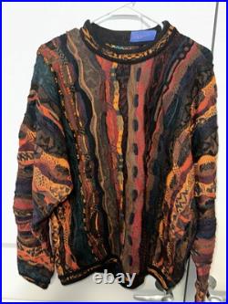 Coogi Vintage Multicolor Wool Sweater Jumper, Men's Size Medium (25x27)