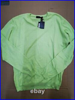 Corneliani trend green V neck jumper/sweater/pullover fully fashioned M/40