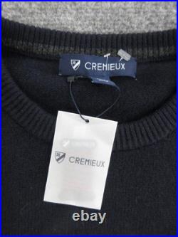 Cremieux Sweater Mens Medium Blue Merino Wool Dog Graphic Crewneck Knit Pullover