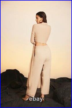 Cult Gaia Izzie Sweater Oatmeal Melange Beige Oversized Cover Up M NWT $398