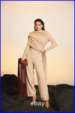 Cult Gaia Izzie Sweater Oatmeal Melange Beige Oversized Cover Up M NWT $398