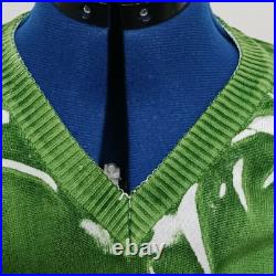 D&G Dolce & Gabbana Sweater Jumper Green Grass Medium Art Vtg 2006