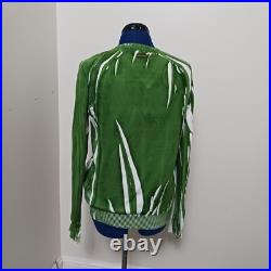 D&G Dolce & Gabbana Sweater Jumper Green Grass Medium Art Vtg 2006