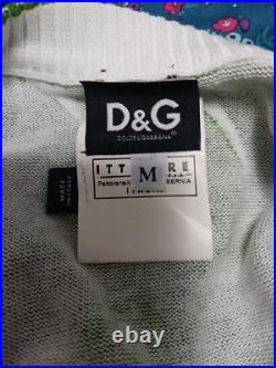 D&G Dolce & Gabbana Sweater Jumper Green Grass Medium Art Vtg 2006