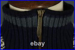 DALE OF NORWAY Beige Snowflacke 1/4 Zip Wool Knit Ski Sweater Size M