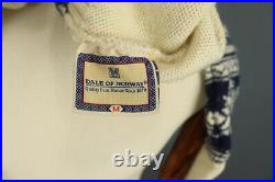 DALE OF NORWAY Beige Snowflacke 1/4 Zip Wool Knit Ski Sweater Size M