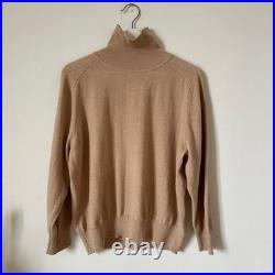 DEMYLEE NY Turtleneck Wool Sweater In Tan Size Medium