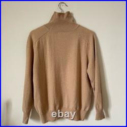 DEMYLEE NY Turtleneck Wool Sweater In Tan Size Medium