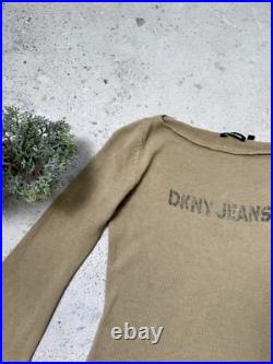 DNKY Donna Karan Women Sweater Jumper Size M Beige