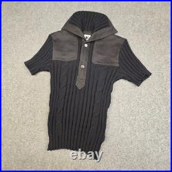 DSQUARED2 Jumper womens MEDIUM black Short Sleeve mock neck knitted Size M