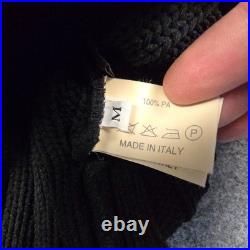 DSQUARED2 Jumper womens MEDIUM black Short Sleeve mock neck knitted Size M