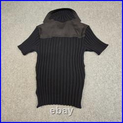 DSQUARED2 Jumper womens MEDIUM black Short Sleeve mock neck knitted Size M