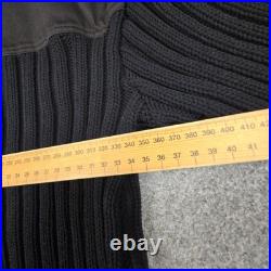 DSQUARED2 Jumper womens MEDIUM black Short Sleeve mock neck knitted Size M