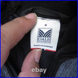 Dale Norway Sweater Mens M Gray 1/4 Zip Nordic Fair Isle Wool Lined Windstopper