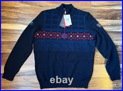 Dale of Norway Men's Oberstdorf Jumper Sweater Cardigan Zip Neck 100% Wool sz M