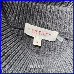 DemyLee Haruhi Cotton Sweater Crewneck in Dark Charcoal Grey Size Medium