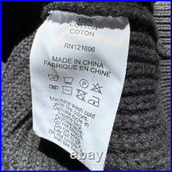 DemyLee Haruhi Cotton Sweater Crewneck in Dark Charcoal Grey Size Medium