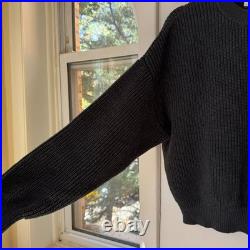 DemyLee Haruhi Cotton Sweater Crewneck in Dark Charcoal Grey Size Medium