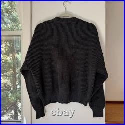 DemyLee Haruhi Cotton Sweater Crewneck in Dark Charcoal Grey Size Medium