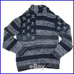 Denim & Supply Ralph Lauren Americana U. S. A Cardigan Sweater Blue