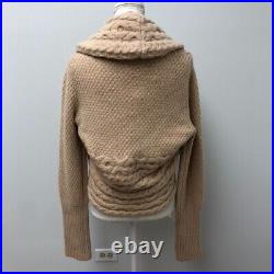 Diane Von Furstenberg Harville Cardigan Sweater Jumper Womens Medium Camel Beige