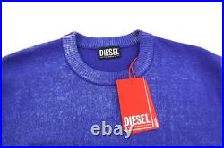 Diesel K-Larence Sweater Men M Washed Blue Sweater Crew Neck RRP 225