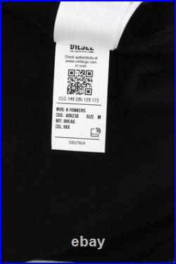 Diesel K-Yonkers Sweater Men M Black Sweater Crew Neck Tight-Knit RRP 175